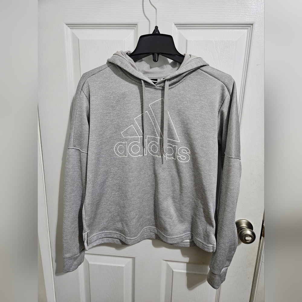 Adidas Logo Original Women's Grey Silver Sweatshirt.